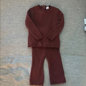 Old Navy Ribbed Rust Two-Piece Set